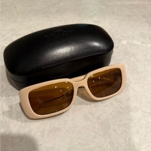 Coach Cream Sunglasses with Black Case